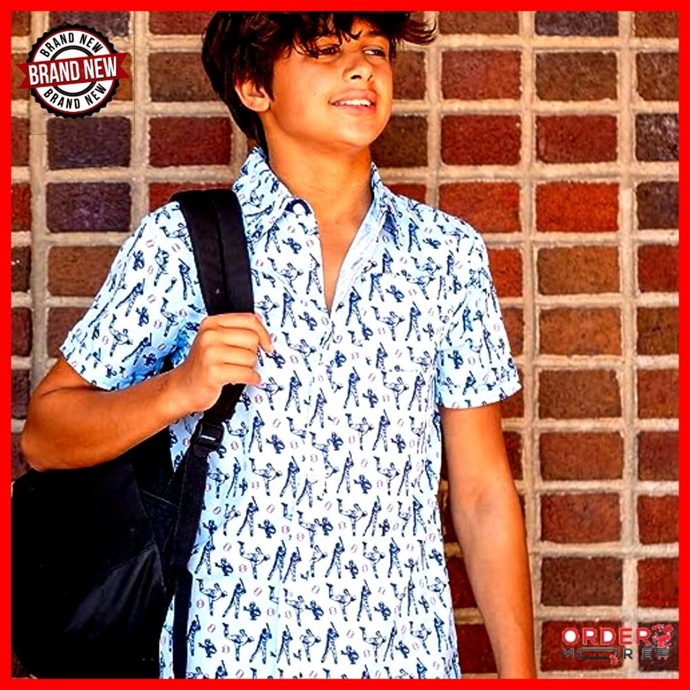 Performance Baseball Button Down Shirt, Moisture … - image 2